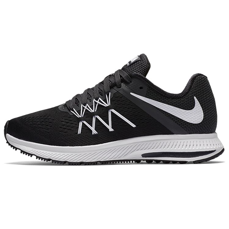 Кроссовки мужские Nike Zoom Winflo 3 черные белые-антрацитовые 831562-001 35.5