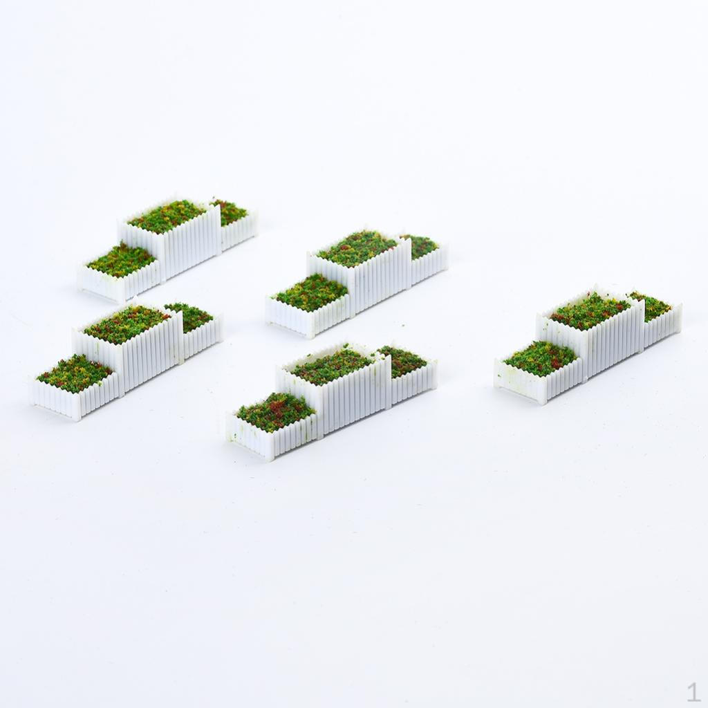 5x пластик 1:100 клумб для декорации декора диорамы для парковки