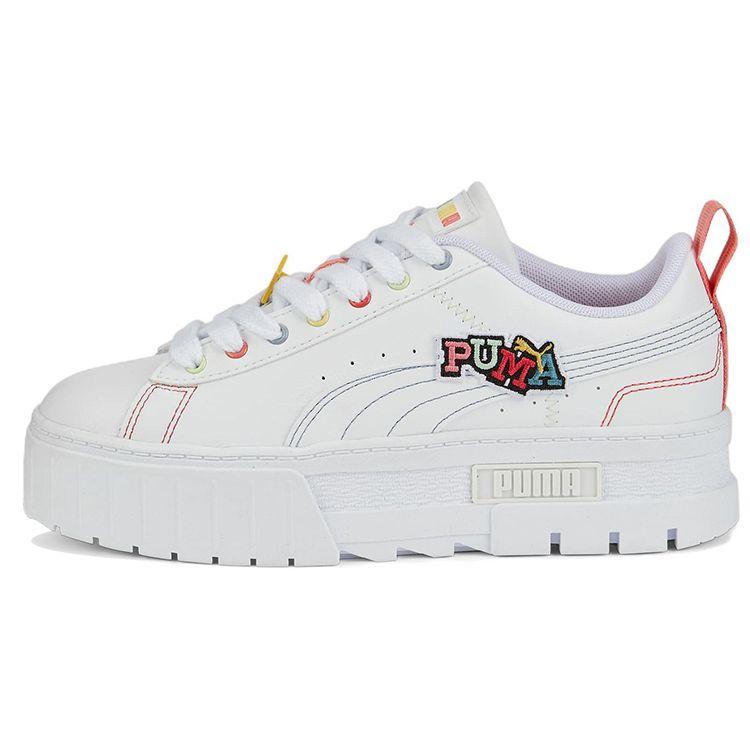 Puma Mayze Pierced - Белые мультиженские кроссовки Carnation-Pink 386582-01 37.5