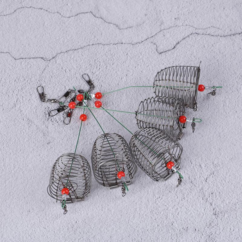 5Pcs Wire Рыболовная приманка Клетка для приманки Рыболовная ловушка Корзина Держатель кормушки