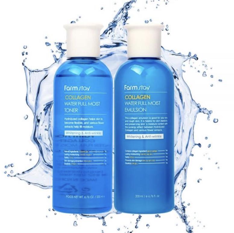 FARM STAY Collagen Water Full Moist Care SET (тонер 200 мл + эмульсия 200 мл) (2 варианта) 1 Set