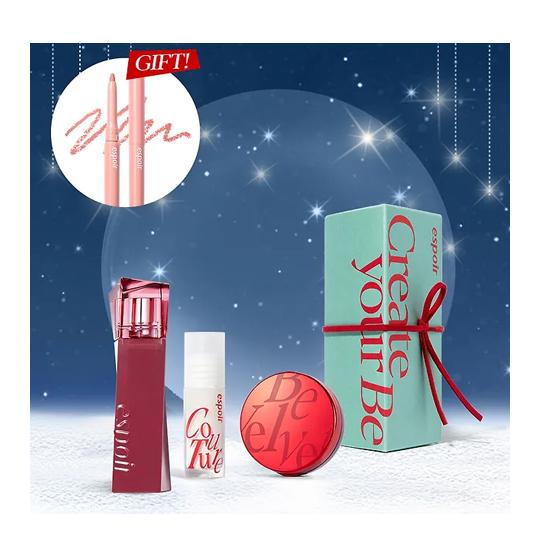 ESPOIR Couture Lip Tint Glaze + Mini Cushion + Mini Lip Milk Set 5 предметов P000DWQF - 02 Apple Sorbet