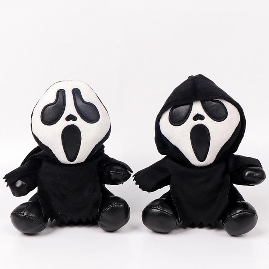 Новая плюшевая игрушка Ghostface Death Figure Horror Doll Мягкая набивная Grimace Kids Halloween Toy Doll Украшения для Хэллоуина Подарки About 18cm