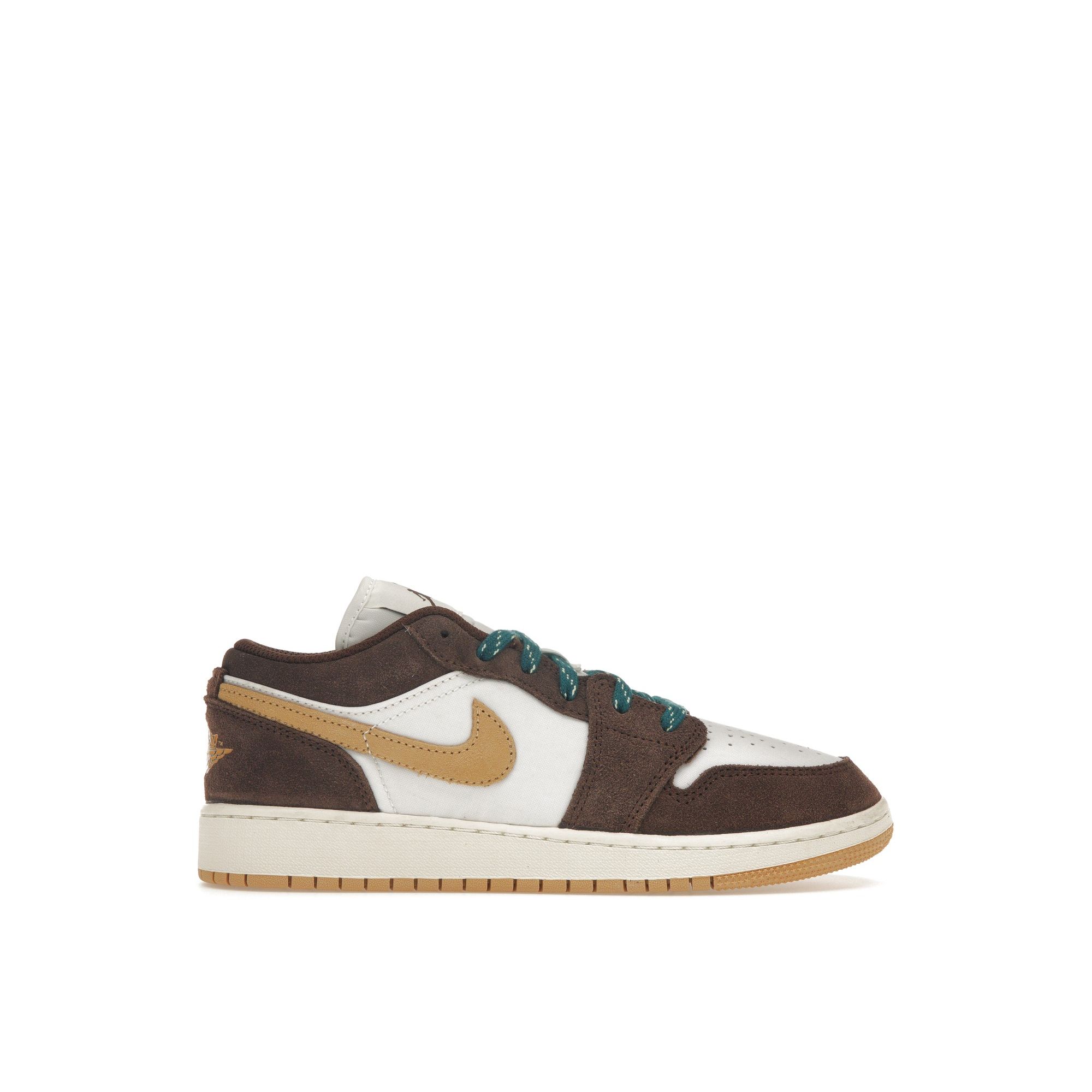 Детские кроссовки Air Jordan 1 Low GS Cacao Wow Brown Twine Sail FB2216-200 35.5