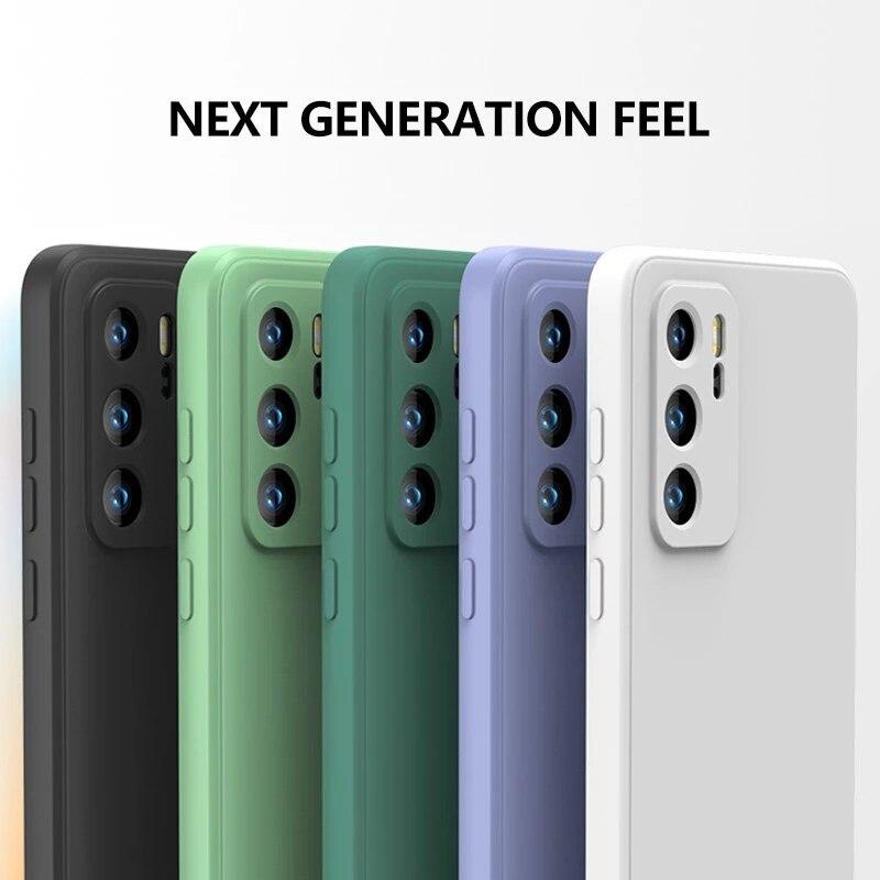 Квадратный противоударный чехол для телефона из жидкого силикона для Huawei Honor 50 SE 20 30 Pro 10 Lite X10 Max 9X 8X 10i 20S 30S ярких цветов Мягкая матовая задняя крышка из ТПУ For Honor 30