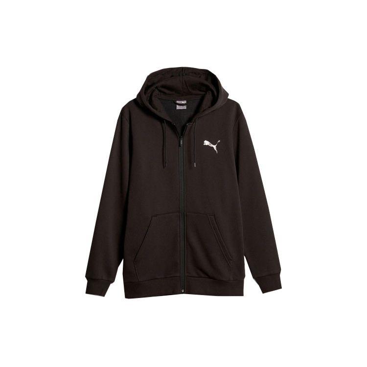 PUMA Back Letter Print Full Zip Hoodie Мужские топы Черный 678377-01 L