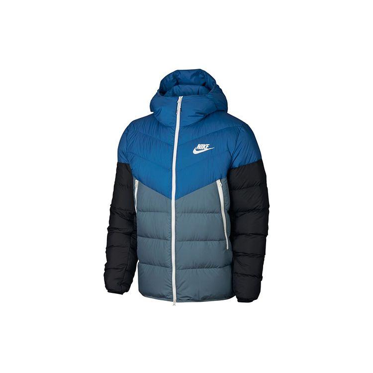 Мужская куртка с капюшоном Nike Windrunner Down Fill, верхняя одежда, синий, черный 928834-486 S