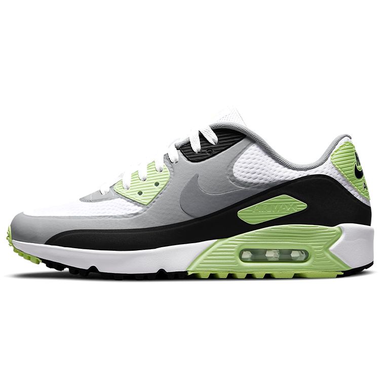 Мужские кроссовки Nike Air Max 90 Golf White Particle Grey черные светло-дымчато-серые CU9978-104 42.5