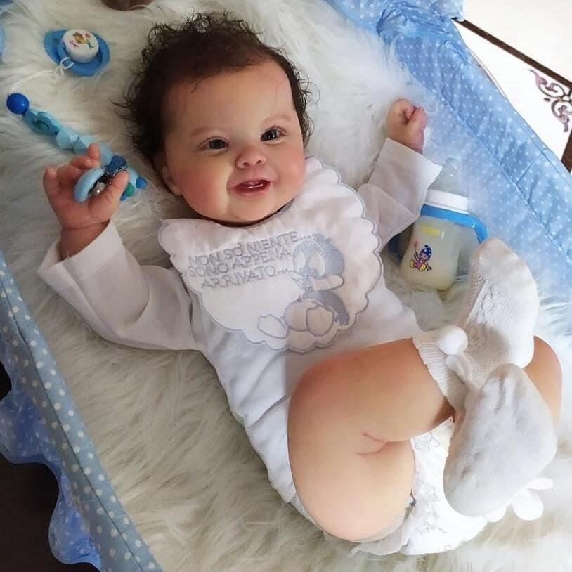 BZDOLL Reborn Baby, 50 см, 3D-краска, мягкая силиконовая реалистичная кукла, игрушка для малышей с сосудистыми венами, платье Bebe 50cm