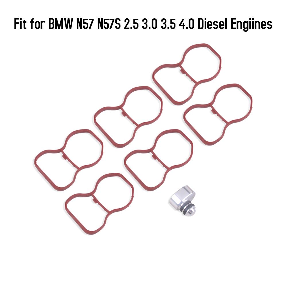 Комплект заглушек Swirl Flap Flaps для крепления задних крыльев для BMW красный
