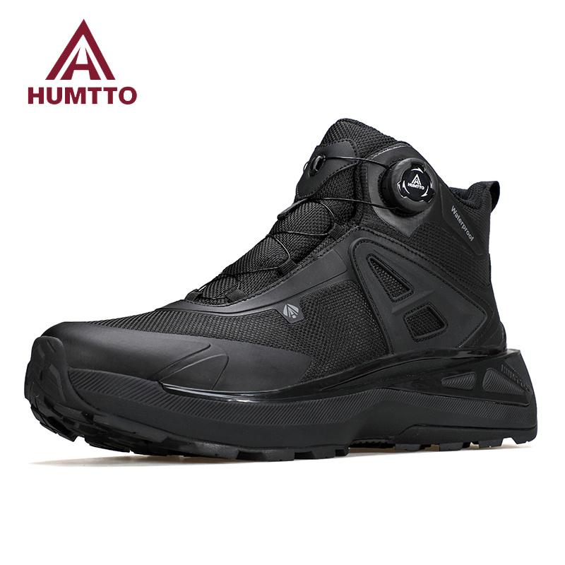 HUMTTO Trekking Shoes Winter Ankle Boots Breathable Rubber Trekking Boots Outdoor Men Shoes Camping Men s Sports Shoes 39 чёрный