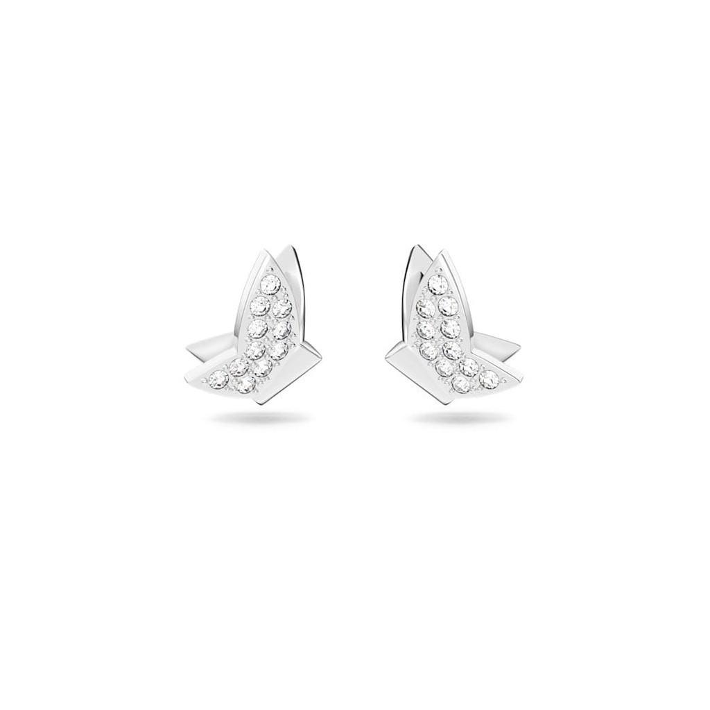 Серьги-гвоздики Swarovski Lilia Butterfly с родиевым покрытием и белыми кристаллами 5636424 для женщин белый