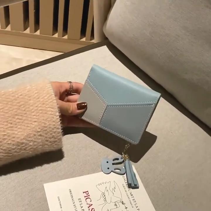 Модные кошельки на молнии, кошелек для монет, женские короткие кошельки, сумки, женские клатчи, держатели для карт, сумка для денег из искусственной кожи, бумажник-купюрница 12*9*1.8cm розовый
