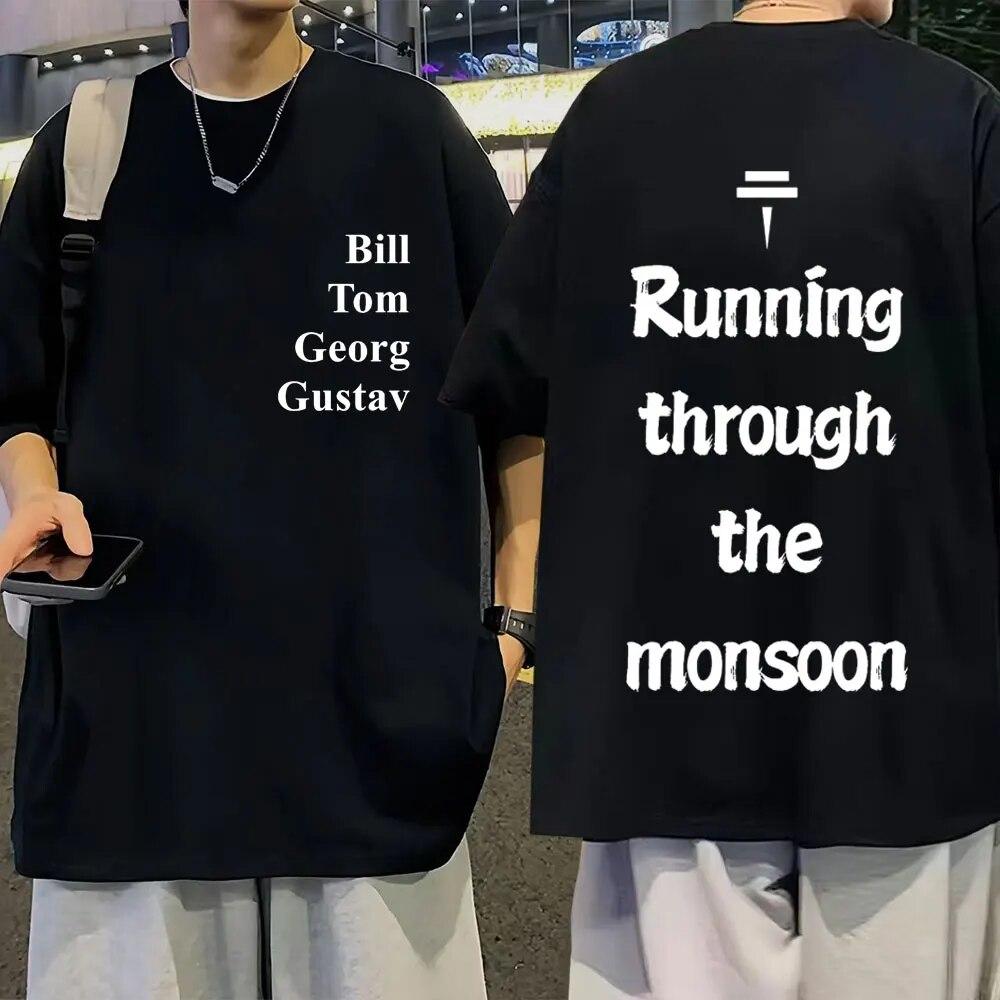 Рок-группа Tokio Hotel Monsoon Футболка с принтом Летняя мужская подростковая модная трендовая футболка унисекс Женская высококачественная хлопковая футболка большого размера L