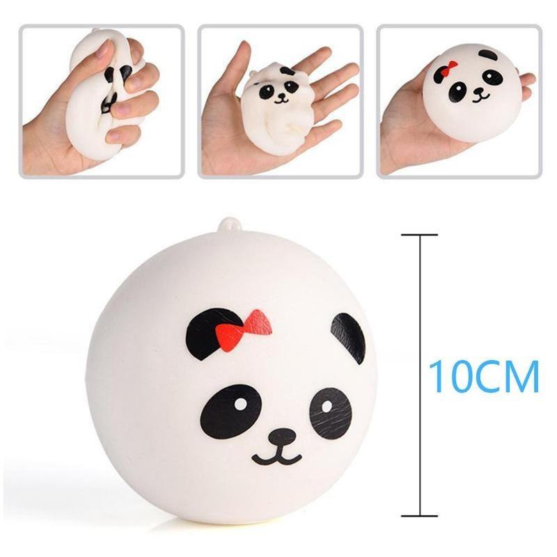Мягкие подвески Jumbo Panda, кавайные булочки, хлеб, ключ от сотового телефона/подвеска на ремне сумки, хлюпает