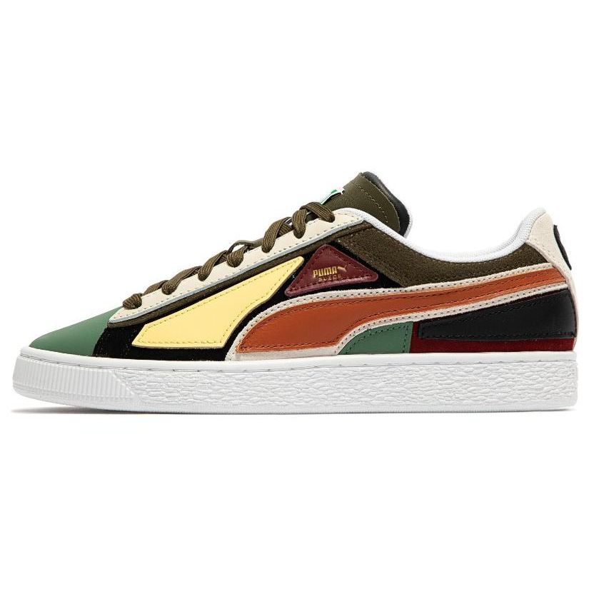 Puma Suede Layers - Кроссовки унисекс Deep Olive Warm Chestnut Green Deep-Forest 387480-02 36