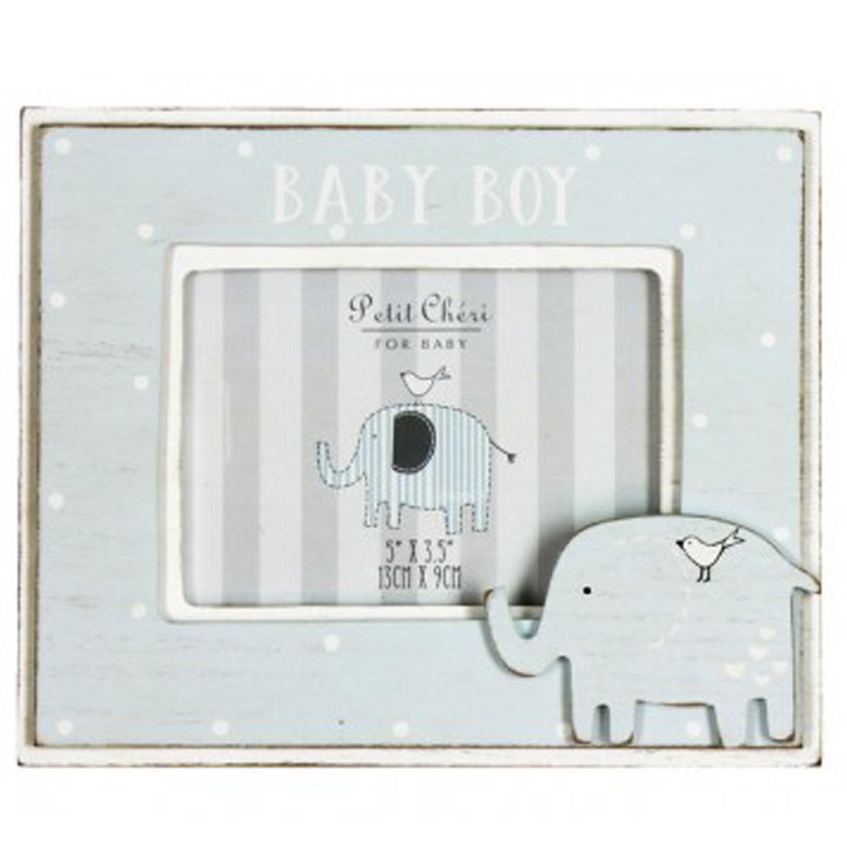 Les Trésors De Lily [Q2038] - Деревянная фоторамка  Baby Boy  синяя - 19x16 см - 13x9 см фото синий