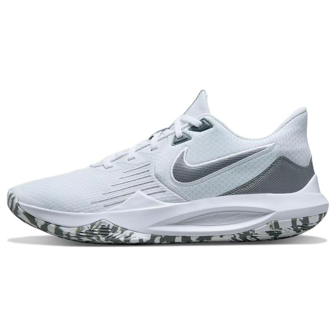 Мужские кроссовки Nike Precision 5 White Wolf Grey Camo Cool-Grey Metallic-Cool-Grey CW3403-101 44