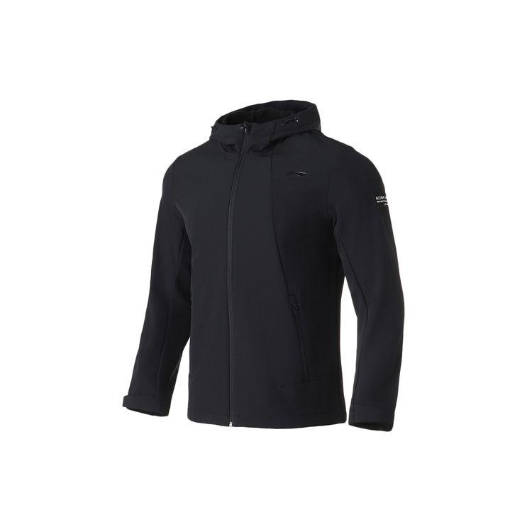Li-Ning Спортивная куртка Slim Fit на флисовой подкладке Мужские куртки Стандартный черный AFDQ703-1 M
