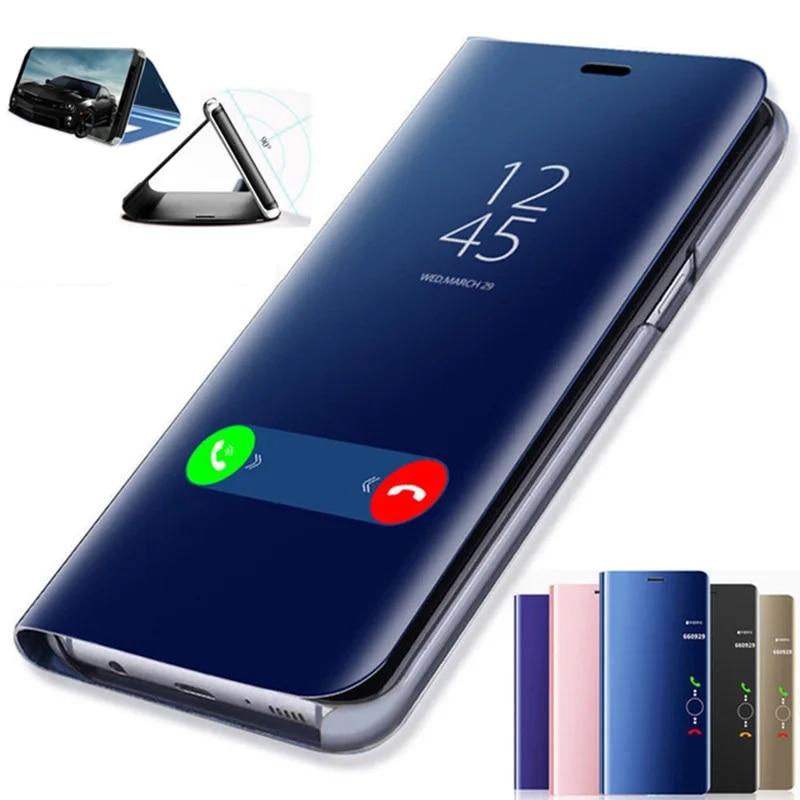 Зеркальные флип-чехлы для Xiaomi Redmi Note 11 10 9 7 8 Pro Mi 11T Lite 5g ne Poco X3 Pro M3, чехол для Redmi Note 11 4G 11s Pro Funda For Redmi Note10 5G чёрный