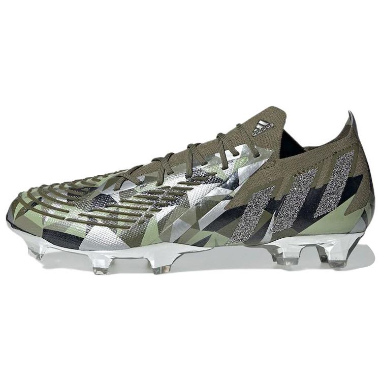 Кроссовки унисекс adidas Predator Edge.1 FG Focus Olive Crystal зеленый серебристо-металлик Magic-Lime GX3910 42