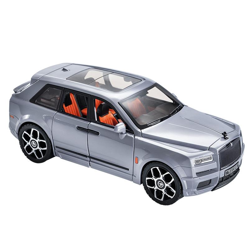 1/20 масштаб Cullinan, роскошная модель автомобиля из сплава, отлитая под давлением металлическая игрушка, автомобиль с откатным механизмом, звуком и светом для детей, коллекция подарков для взрослых 1/20-22.5x7.5x6cm серый