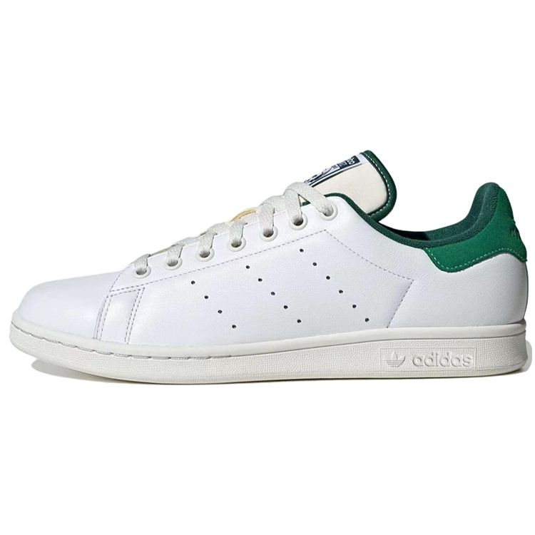 Adidas Stan Smith белые зеленые замшевые каблуки мужские кроссовки Cloud-White Crystal-White ID2007 36⅔