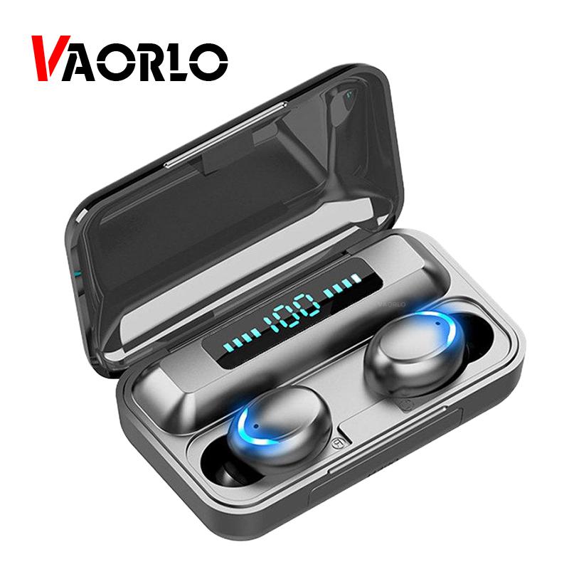 VAORLO новая 9D HiFi Bluetooth 5.0 CVC8.0 стерео беспроводная стереогарнитура TWS с шумоподавлением чёрный