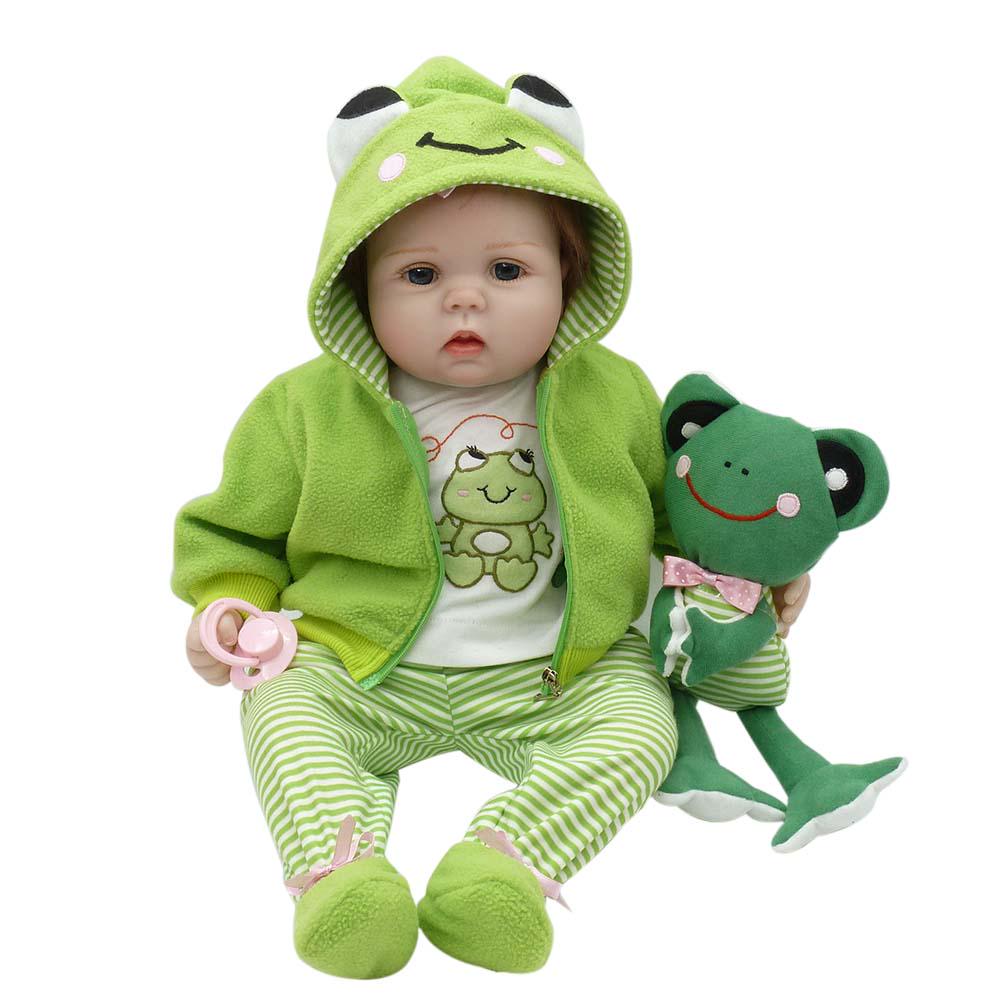 Кукла-игрушка npk reborn baby Doll 55 см/21,7 дюйма, мягкая + силикон, реалистичная, милая лягушка, детский мир