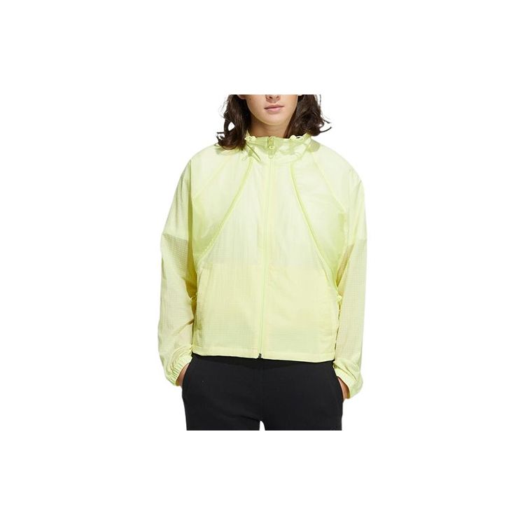 Adidas Neo Sports тканая полоса легкая дышащая куртка женская верхняя одежда лимонно-желтый HF7288 L