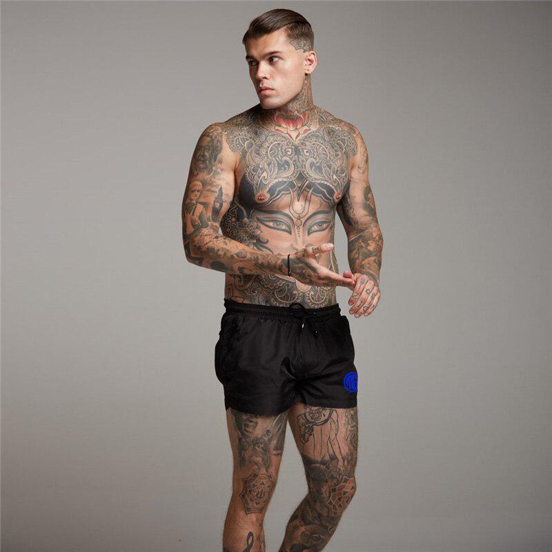 Muscleguys, летние шорты для фитнеса и зала, дышащие удобные шорты для мужчин, мужские шорты для тренировок, бега, спортивная одежда, шорты M чёрный