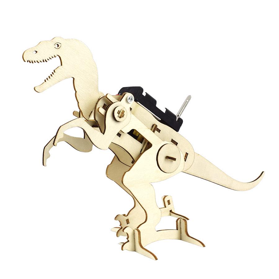 Пазлы и головоломки DIY Kit Динозавр T Rex 3D Модель STEM Основы Науки Игрушки для Мальчиков Электрическая Ползающая Деревянная Модель Сборка Головоломка Подарок Друзьям-Подросткам