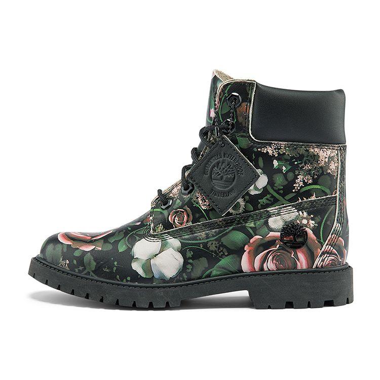 Timberland 6-дюймовые повседневные водонепроницаемые кожаные короткие ботинки Martin с цветочным принтом женские ботинки A2M7GW 37