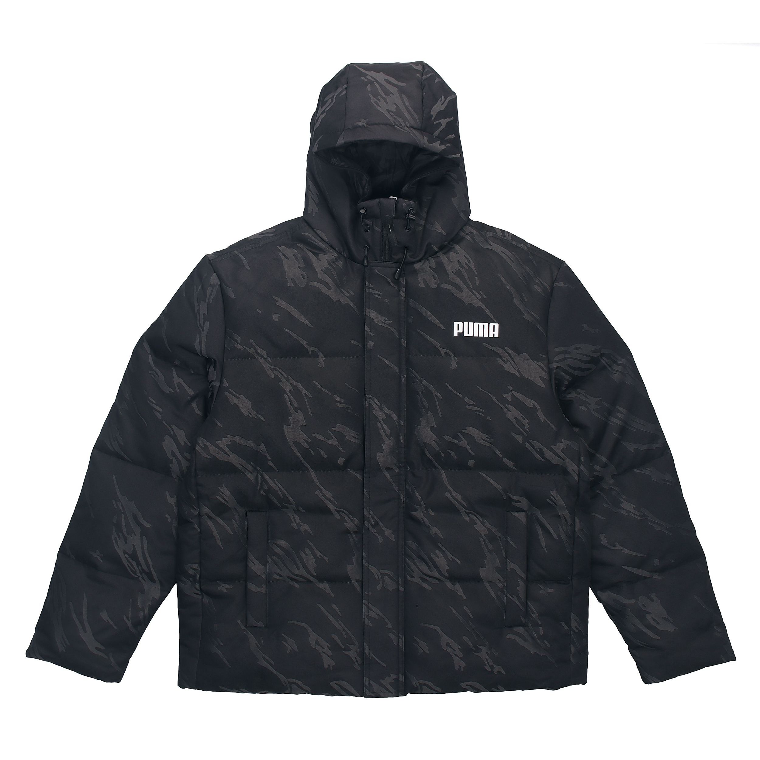 Пуховик Puma с боковыми карманами и капюшоном Мужская верхняя одежда Черный 846320-01 M