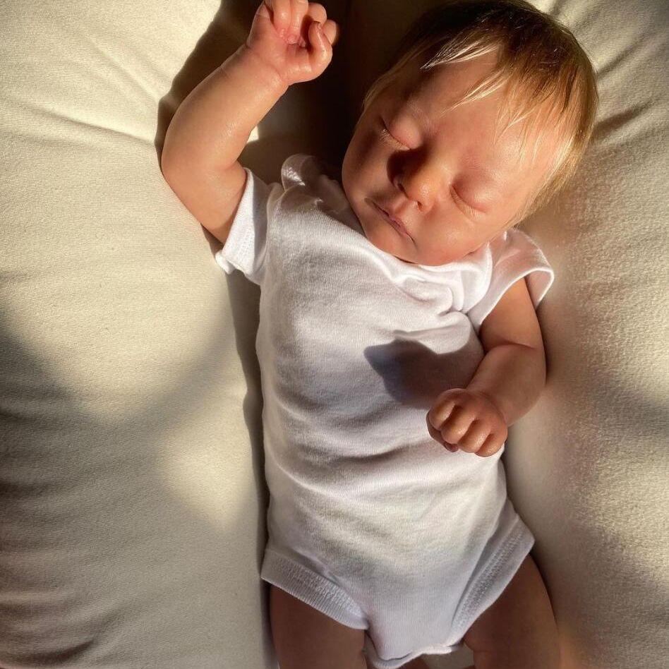 BZDOLL 47 см, мягкая силиконовая кукла Reborn для мальчиков с 3D-краской, игрушка для девочек, как настоящая, 19 дюймов, тканевое тело, спящий живой, одевается Boneca 47cm 3D-paint Skin Doll