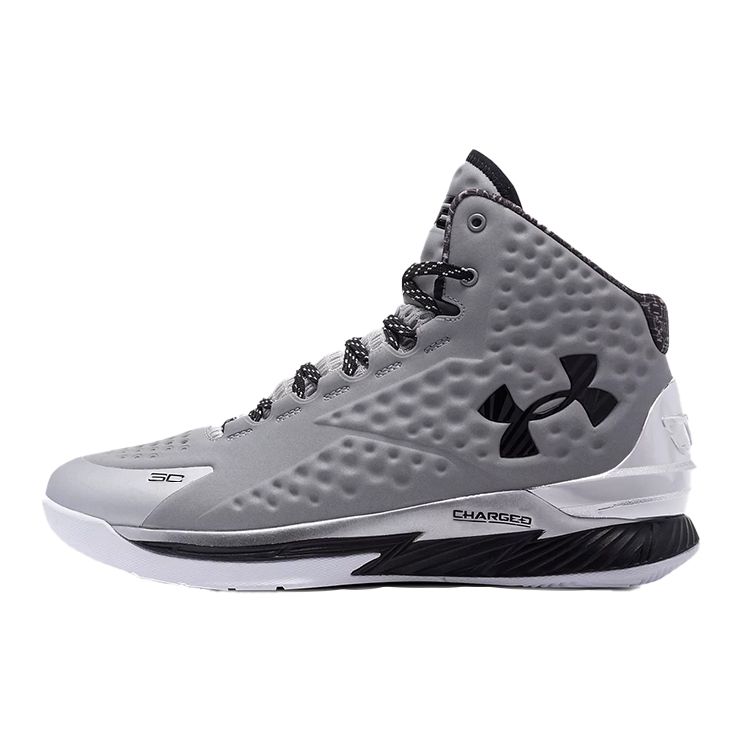 Мужские кроссовки Under Armour Curry 1 RFLCT The Inventor Серый металлик-Серебристый Черный 3024395-100 44