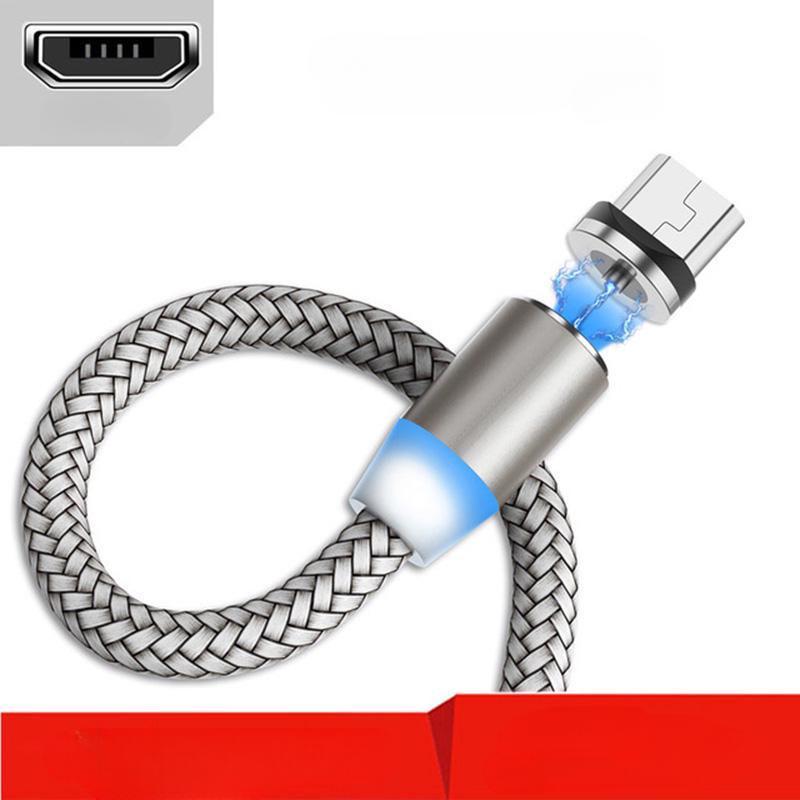 Магнитный зарядный кабель Micro USB для мобильного телефона Samsung Android Быстрая зарядка Модный зарядный кабель красный