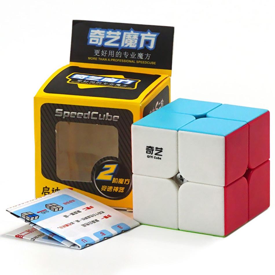 QiDi S Magic Cube QiYi QiDi 2x2 Speed ​​Cube 50 мм Головоломки Развивающие игрушки для детей Начинающие карманный Magic Cube чёрный