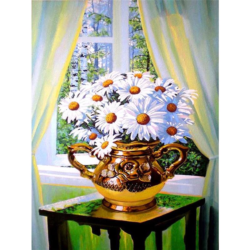 Полный 5D Diy Алмазная картина Мультфильм Цветочная Мозаика Вышивка Крестом Домашний Декор Ручной Подарок 25x30cm