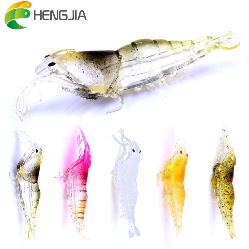 HENGJIA 5 шт./пакет мини-приманка для креветок, мягкие рыболовные приманки, набор реалистичных раков, креветки, рыболовные снасти