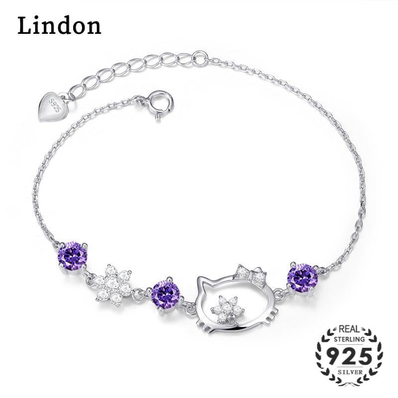 Браслет в форме медной кошки Lindon для женщин, ювелирные изделия, модный студенческий подарок белый