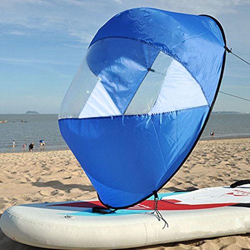 Каяк Лодка Ветер Парус Sup Весло Доска Парусный спорт Каноэ Гребные лодки Ветер Окно синий