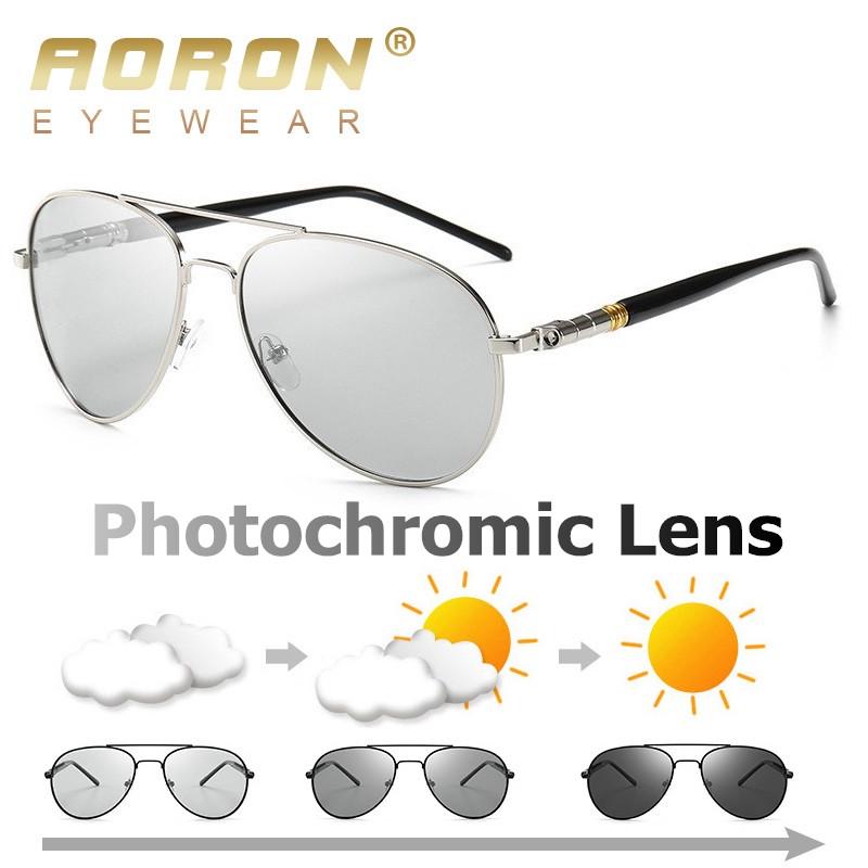 AORON фотохромные поляризационные солнцезащитные очки мужские очки для вождения мужские аксессуары для улицы Without Case чёрный