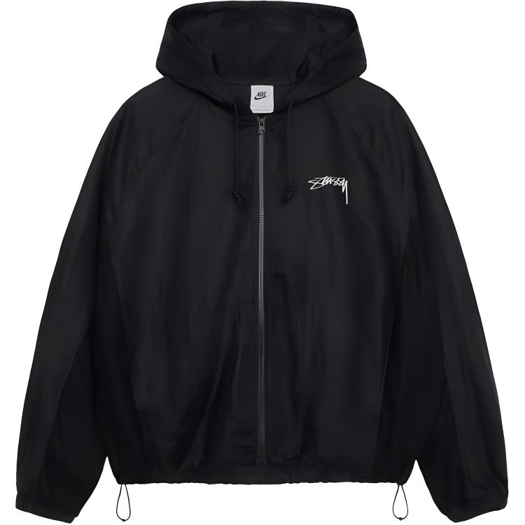 Куртка Stussy x Nike Linen Shell (Азия) Черный унисекс уличная одежда FZ5752-010 M