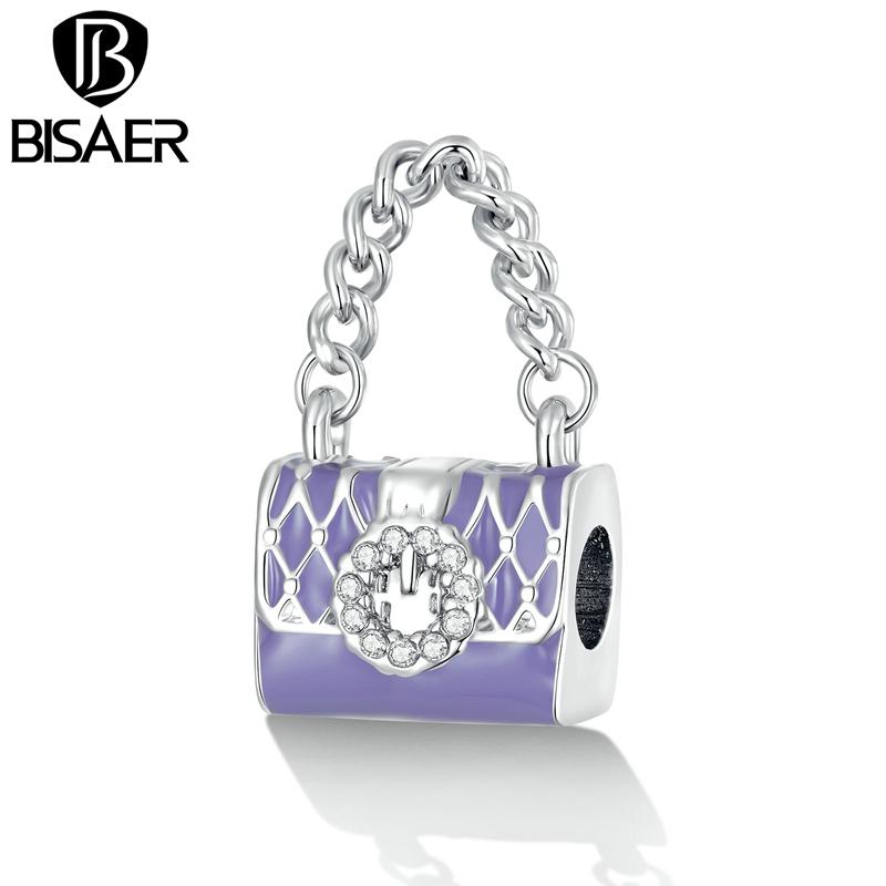 BISAER изысканные подвески для сумки, бусины, подходят для браслетов, ожерелье, бусины «сделай сам», изготовление ювелирных изделий charm