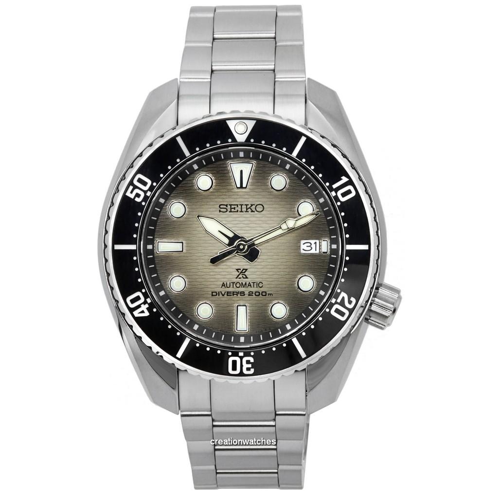 Seiko Prospex Sea King Sumo Dark Grey Gradation Dial Automatic Divers SPB323 SPB323J1 SPB323J 200M Мужские часы темно серый