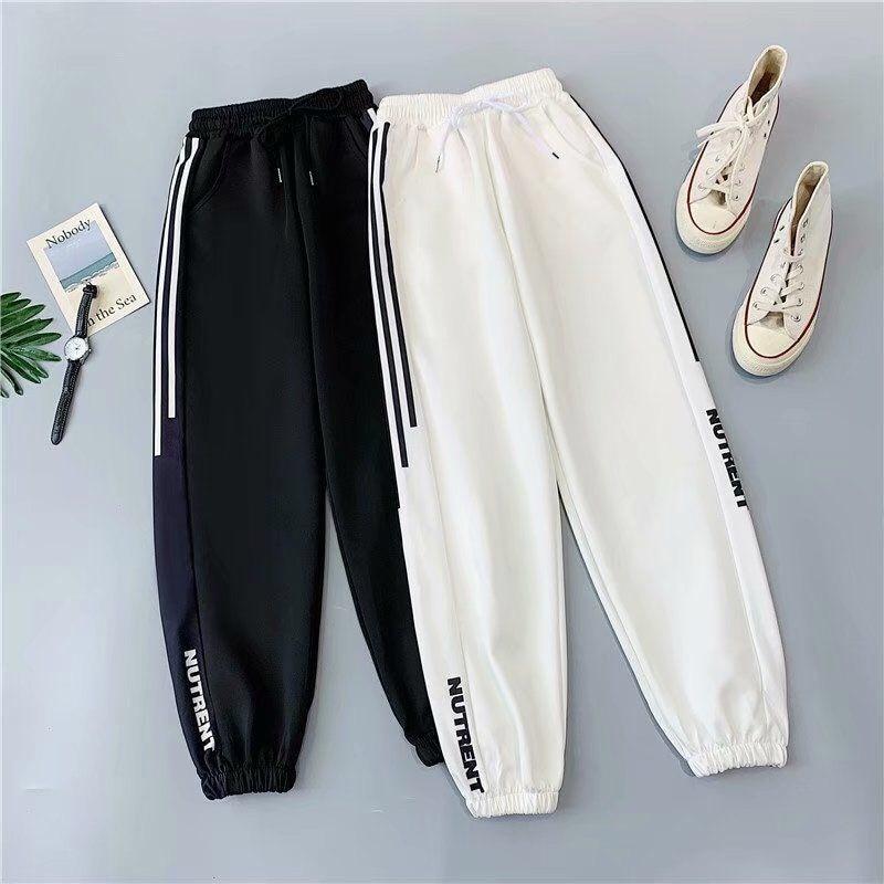Женские спортивные штаны Joggers, свободные брюки-шаровары в стиле хип-хоп, женские спортивные брюки с высокой талией 5XL белый