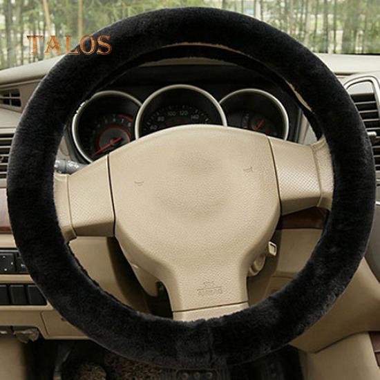 Универсальный автомобильный аксессуар, очаровательный теплый длинный мягкий плюшевый автомобильный чехол на руль, аксессуары 0.057 kg серый