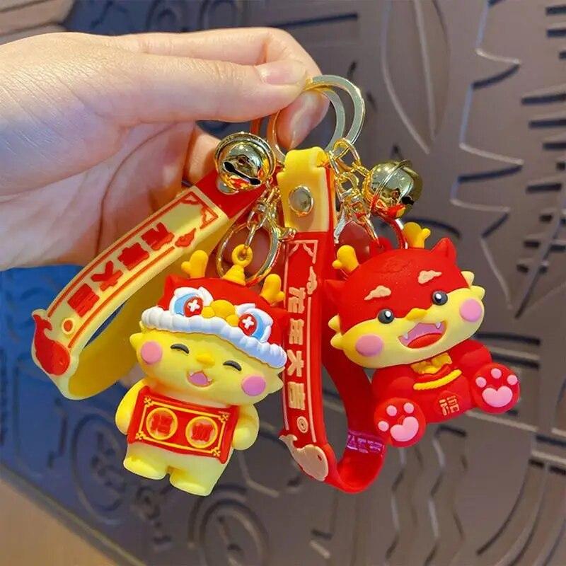 Новогодний мультяшный китайский дракон, брелок, изысканная сумка, подвесные украшения Zhao Cai
