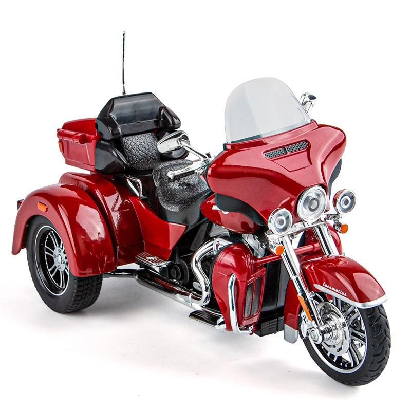 1/9 Harley-Davidson CVO Tri Glide Alloy Three Wheel Cruise Travel Motorcycle Model Diecast Street Leisure Motorcycle Model Sound Light Kids Gift красный
